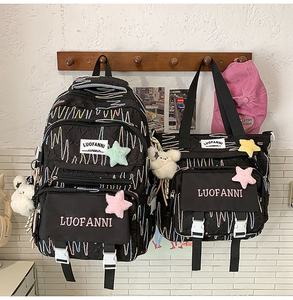 2025 nueva moda INS mochila escolar para <span class=keywords><strong>2</strong></span> piezas conjunto de mochila escolar para estudiantes conjunto lindo conjunto de mochila universitaria para niñas adolescentes - Product Image 2