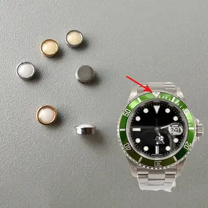 RLX亚马尔纳16610手表钢表嵌蓝宝石水晶绿色发光珍珠圆点