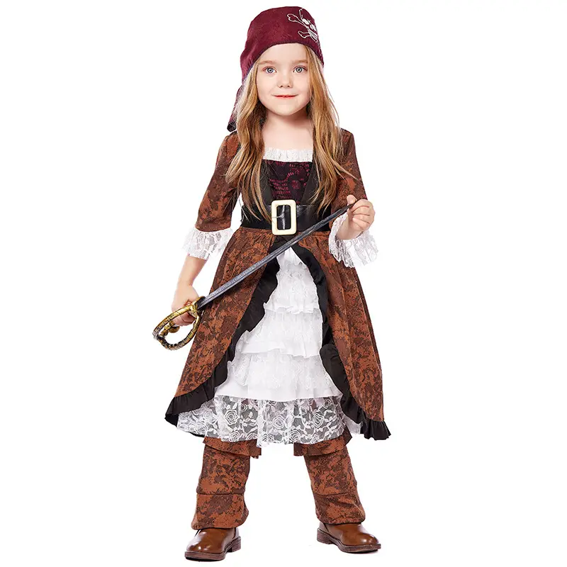 Kinder Mädchen Kleidung Piraten Kindertag Cosplay Kostüm Kinder Mädchen Geburtstag Karneval Party Kleid