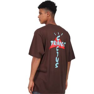 T-shirt à manches courtes surdimensionné 100% coton tendance pour hommes et femmes Travis <span class=keywords><strong>Scott</strong></span> Cactus Jack Trails TS  High Street - Product Image 3