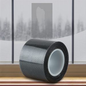Malla cubierta de fibra de vidrio negra, cinta de reparación de pantalla de ventana de agujero roto, cinta de reparación de mosquitera autoadhesiva negra para ventana - Product Image 1