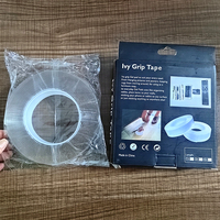 Ruban adhésif double face lavable à forte viscosité Ruban adhésif auto-adhésif pour tapis et moquettes Gel transparent Nano Tape