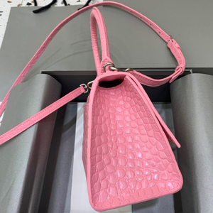 Sản xuất tiên tiến của cá sấu nổi da bò trong nhà máy màu hồng đồng hồ cát Túi tùy chỉnh Crossbody Túi của phụ nữ Vai Túi - Product Image 3