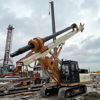 Petite foreuse hydraulique sur chenilles rotative avec châssis, pour une profondeur de 15 m, idéale pour les travaux de construction à petite échelle, avec options de moteur et d'engrenages disponibles