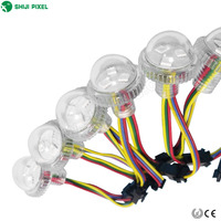 Luces LED Programables SHIJI de 26 mm, 3 LED SMD5050 RGB, DC12V, UCS1903, Luces Puntuales LED para Parques Temáticos, Cuerpo de la Lámpara Hecho de PC