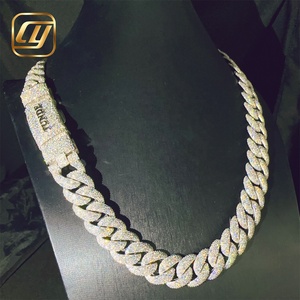 สร้อยคอแบบ Cuban Link เงินแท้ 925 ประดับเพชร Moissanite VVS ขนาด 16 มม. สไตล์ฮิปฮอป พร้อมใบรับรอง GRA - Product Image 3