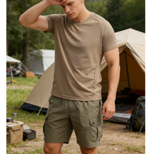 Men's Team Wear Sporty 100% Polyester Quick Dry Blank Running Pickleball Tennis <strong>T</strong>-<strong>Shirt</strong> O-Neck Collar for Gym Marathon - Product Image 4