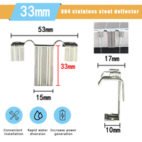 Clips de drainage d'eau de panneau solaire vidange d'eau panneau photovoltaïque poussière d'eau enlever 30/35/40mm Modules PV Clips de nettoyage