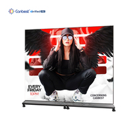 Écran publicitaire numérique motorisé et pliable CANBEST CJ LIFT avec affichage LED P1.25 P1.56 P1.8 pour aéroports et hubs de transport