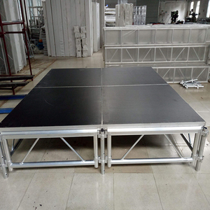 Dễ dàng cài đặt nền tảng sân khấu màu đen di động bằng nhôm với chân có thể điều chỉnh - Product Image 5