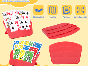 Porte-cartes en plastique portable de haute qualité pour jouer <span class=keywords><strong>au</strong></span> Canasta <span class=keywords><strong>au</strong></span> <span class=keywords><strong>poker</strong></span> lors des soirées jeux en famille Mains libres et pratique - Product Image 2