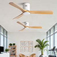Ventilateur de plafond LED d'usine chinoise, corps en ABS, design moderne et vintage, interrupteur à télécommande pour la maison, la salle à manger, le salon