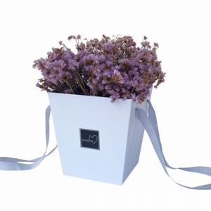 Boîte à fleurs portable trapézoïdale pop-corn fleur seau câlin seau boîte-cadeau sac fourre-tout - Product Image 4
