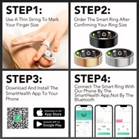 Anneau intelligent Bluetooth avec suivi de la fréquence cardiaque et de l'oxygène sanguin, anneau intelligent OEM, dispositif portable pour le suivi de la forme physique et du sommeil