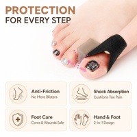 Séparateur d'orteils double pour hallux valgus et surlapposition osseuse, en TPE et nylon, souple, invisible, à double trou, orthèse d'orteil, modèle 44, Chine