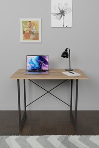 Bureau d'ordinateur avec étagères pour étudiants, bureau d'étude moderne pour ordinateur de bureau - Product Image 6