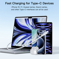 Cable USB Tipo-C SAMZHE de 1m, QC3.0 PD65W 3A, Cable de Carga Rápida y Transferencia de Datos con Marcador E para iPhone, Xiaomi, iPad, Laptop, Cargador de Auto