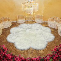 Tapis de sol moderne en polyester shaggy, rembourré, résistant aux taches, fait main, pour la prière, la maison et la chambre à coucher