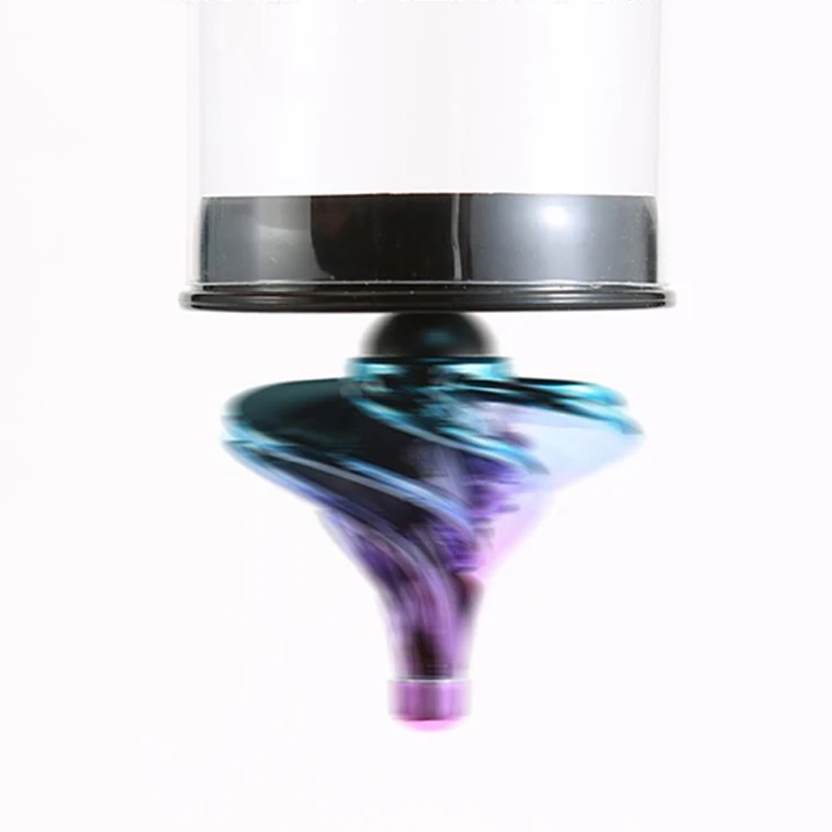 Desktop Decompression Magnetic Suction Spinning Top Gyro Vital Capacity Exercise Wind Power Manual Fidget Spinning Top Toy