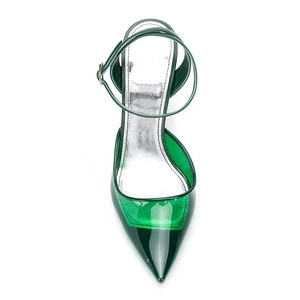 <span class=keywords><strong>Zapatos</strong></span> de Tacón Alto de PVC <span class=keywords><strong>Verde</strong></span> <span class=keywords><strong>Esmeralda</strong></span> para Mujer, <span class=keywords><strong>Zapatos</strong></span> de Tacón Alto con Tira Trasera de Moda, Alta Calidad - Product Image 3