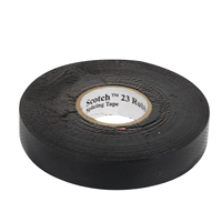 Ruban isolant électrique thermofusible simple face, étanche, noir, super résistant, en vinyle PVC caoutchouc, épaisseur 0,76 mm, pour 23 applications.