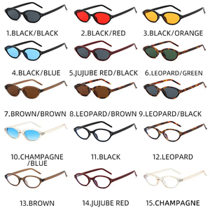 Custom Logo 2026 Fashion Retro Men PC <b>Small</b> <b>Frame</b> Punk Sun Glasses UV400 Rivets Oval Cat Eye <b>Sunglasses</b> for Women - Product Image 6