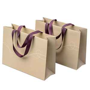 Bolsa de Papel Verde de Alta Calidad con Logotipo Impreso Personalizado, Bolsas de Papel para Compras, Embalaje de Cartón para Ropa, Bolsa de Regalo Kraft - Product Image 5