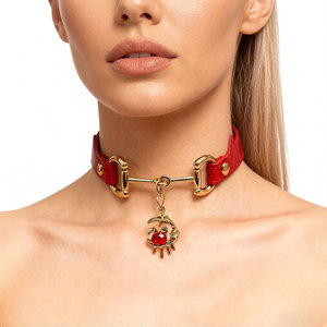 Origin Maker Dark Goth Neck Ornament Brand Factory Bulk Supply Private Label Service Cross Border Brand Buyer Pu Leather Choker - Product Image 4