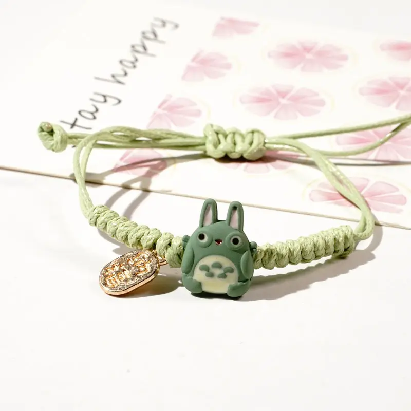 Cute Cartoon Animal Dinosaur Bracelet Candy Colors Resin Cat Rabbit Bracelet Birthday Gift Girls Woman Handmade Jewelry Gift