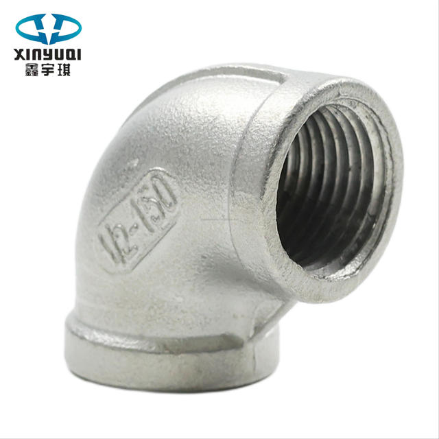SS 304 316 Female Accessories 45deg Threaded Stainless Steel Pipe Fitting for Low Pressure Smooth
