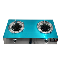 Brûleurs de cuisinière à gaz, brûleurs à gaz pour la cuisson intérieure et extérieure, en acier inoxydable, 2 brûleurs, cuisinières de cuisine domestiques