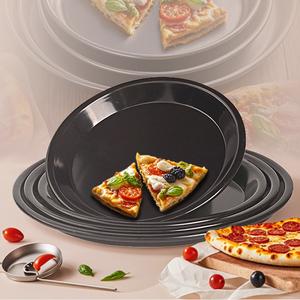 Eco-friendly per uso alimentare antiaderente in acciaio <span class=keywords><strong>al</strong></span> carbonio rotondo teglia di più dimensioni per torta di pane <span class=keywords><strong>Pizza</strong></span> - Product Image 1