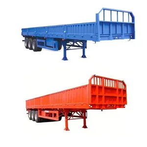 Customized Side Wall Semi Cargo Tractor Truck Trailer With High Popularity