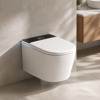 WC intelligent mural GX-90V2 avec bidet, télécommande, siège chauffant, sans limite de pression d'eau, chauffage instantané, capteur de pied