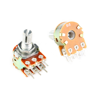 Potentiomètre double WH148 1K 2K 5K 10K 20K 50K 100K 500K Ohm B1K B2K B5K B10K B20K B50K B100K B500K 6 broches 15mm