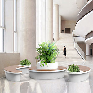 Y815 set da tavolo da banco a forma di luna mobili di lusso personalizzati di alta qualità decorazione vaso di fiori sedia da banco per arte pubblica commerciale - Product Image 4