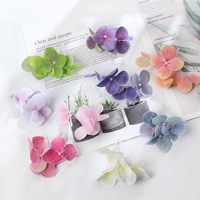 Bunga Semanggi Empat Daun Buatan DIY Jepit Rambut Aksesori Pakaian Hydrangea Kotak Permen Pernikahan Dekorasi Hadiah Pesta Bunga Palsu