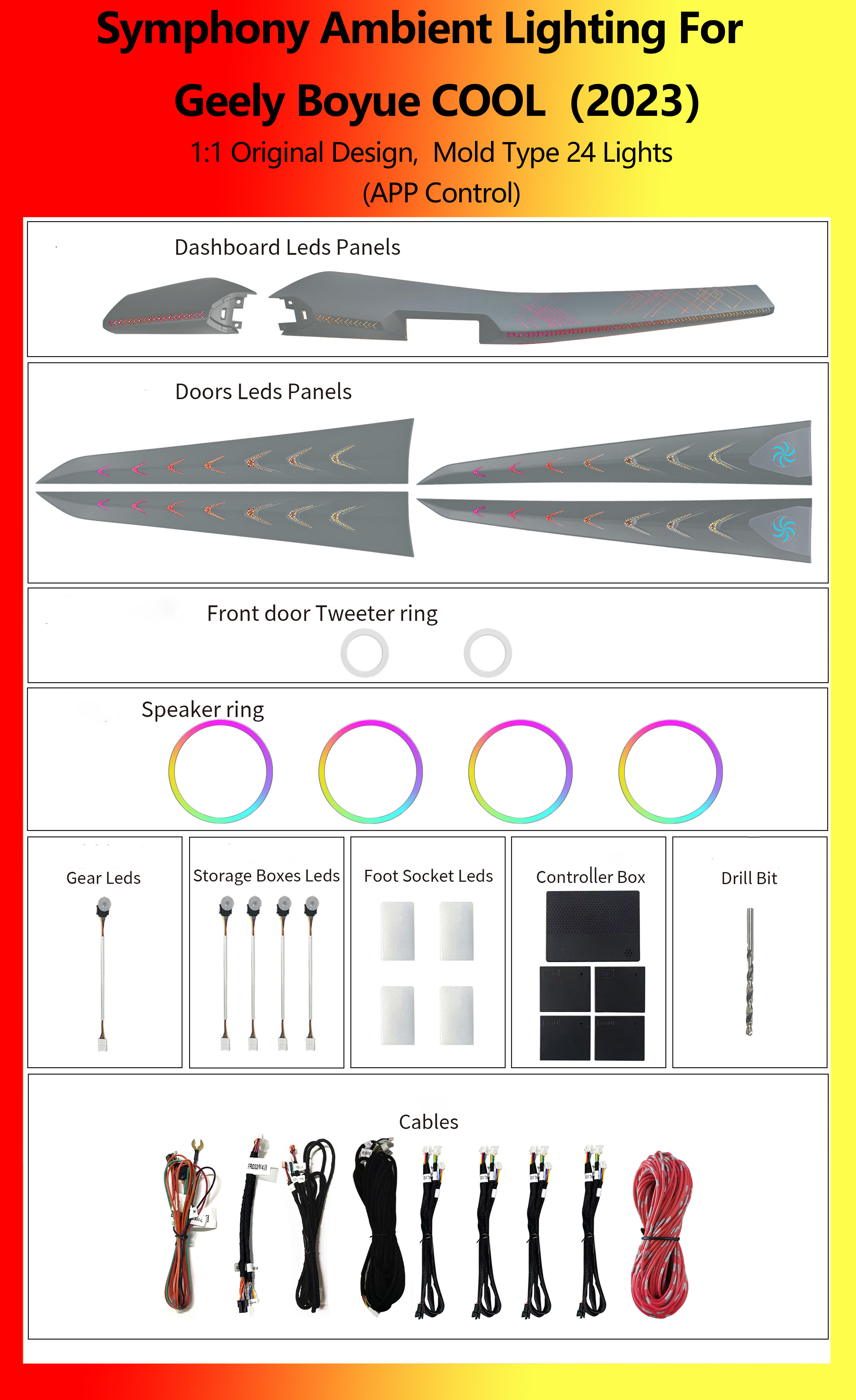 Geely Boyue COOL Mold Type Symphony 24 Lights