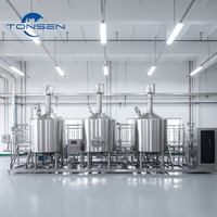 TONSEN 20000L à 25000L Équipement de brassage de bière artisanale à trois/quatre/cinq cuves avec moteur Garantie de 3 ans
