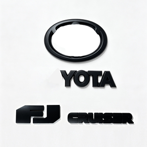 ส่งฟรี 4 ชิ้น ตราสัญลักษณ์รถยนต์ ABS สำหรับติดท้ายรถยนต์ รุ่น FJ Cruiser ปี 2007-2015 สีดำ - Product Image 5