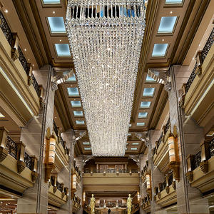 अनुकूलित इंजीनियरिंग राजभोज हॉल आधुनिक k9 क्रिस्टल छत लालप डिजाइन वर्ग विला होटल लॉबी लक्जरी बड़ी चंडेलियर - Product Image 5