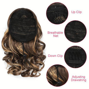 ผมปลอมแบบหางม้าสำหรับผู้หญิง ทรงลอนโรมัน ติดง่าย ดูเป็นธรรมชาติ ทนความร้อนสูง น้ำหนัก 120 กรัม - Product Image 3