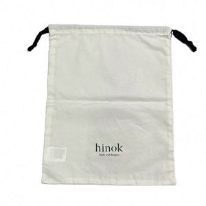 Custom High Quality Reusable Heavy Duty White Cotton Eco Gift Packaging Drawstring Pouch Fragrance Personal Care Storage Bag - Product Image 1
