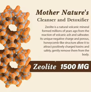 Fournisseur d'usine Capsules de détoxification à la zéolite 2300mg 90 pièces Zéolite ultra fine Chlorella Purification complète du corps Vente en gros OEM - Product Image 3