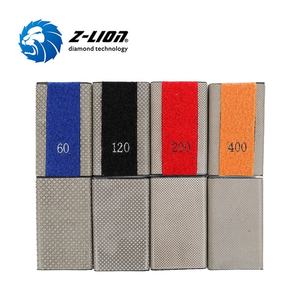 Bloc de ponçage en mousse à main avec rainures et boucles électro-plaquées diamant - Product Image 1