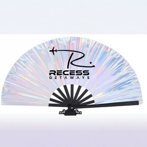 NINER9 Éventail de <span class=keywords><strong>Tai</strong></span> <span class=keywords><strong>Chi</strong></span> en tissu plastique fluorescent coloré de 33,3 cm, modèle NINER-SZ-04 - Product Image 2