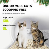 Litière automatique pour chat Furbulous avec contrôle par application, grand coffre-fort de 60L pour plusieurs chats avec déodorant anti-odeur