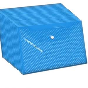 A4 Clear PP Leather <b>Document</b> Bag With Snap Button Closure Office/School <b>Box</b> File Wallet With School Use Pattern - Product Image 6