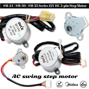 มอเตอร์สเต็ปเปอร์แบบสวิงลูเวอร์ทดแทนของ Midea OEM รุ่น SM‑24 SM‑30 SM‑35 ซีรีส์, มอเตอร์สเต็ป 12V DC 5‑Pin, มอเตอร์ปรับทิศทางลมสำหรับเครื่องปรับอากาศภายในอาคาร - Product Image 1