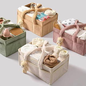 Sac à couches bébé en feutre léger avec rangement organisateur multi-compartiments pour maman voyage hôpital utilisation - Product Image 1